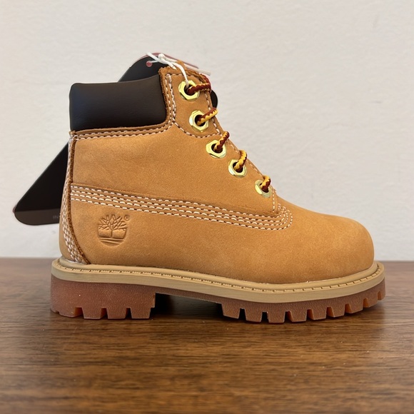 Toddler Timberland® Premium 6-Inch Waterproof Boot - Wheat Nubuck - Picture 4 of 13